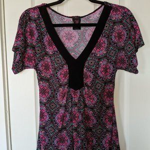 Deep V Flowy Sleeve Top